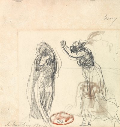 Two Sketches of a Female Figure by George Romney